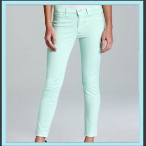 J Brand mint green skinny jeans. Size 27.